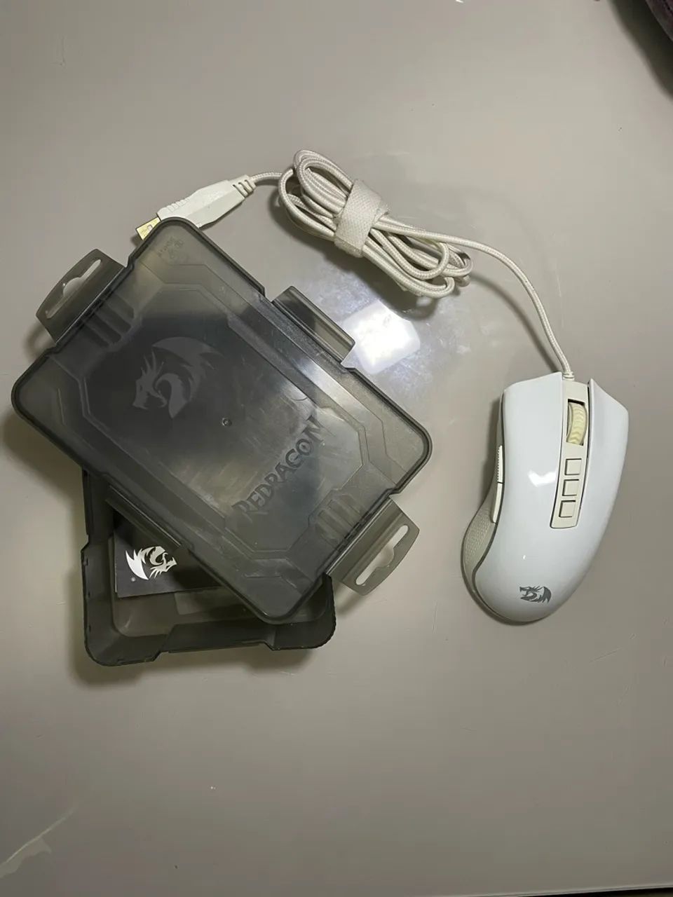 Mouse Redragon Cobra M711 Branco RGB - Foto 2