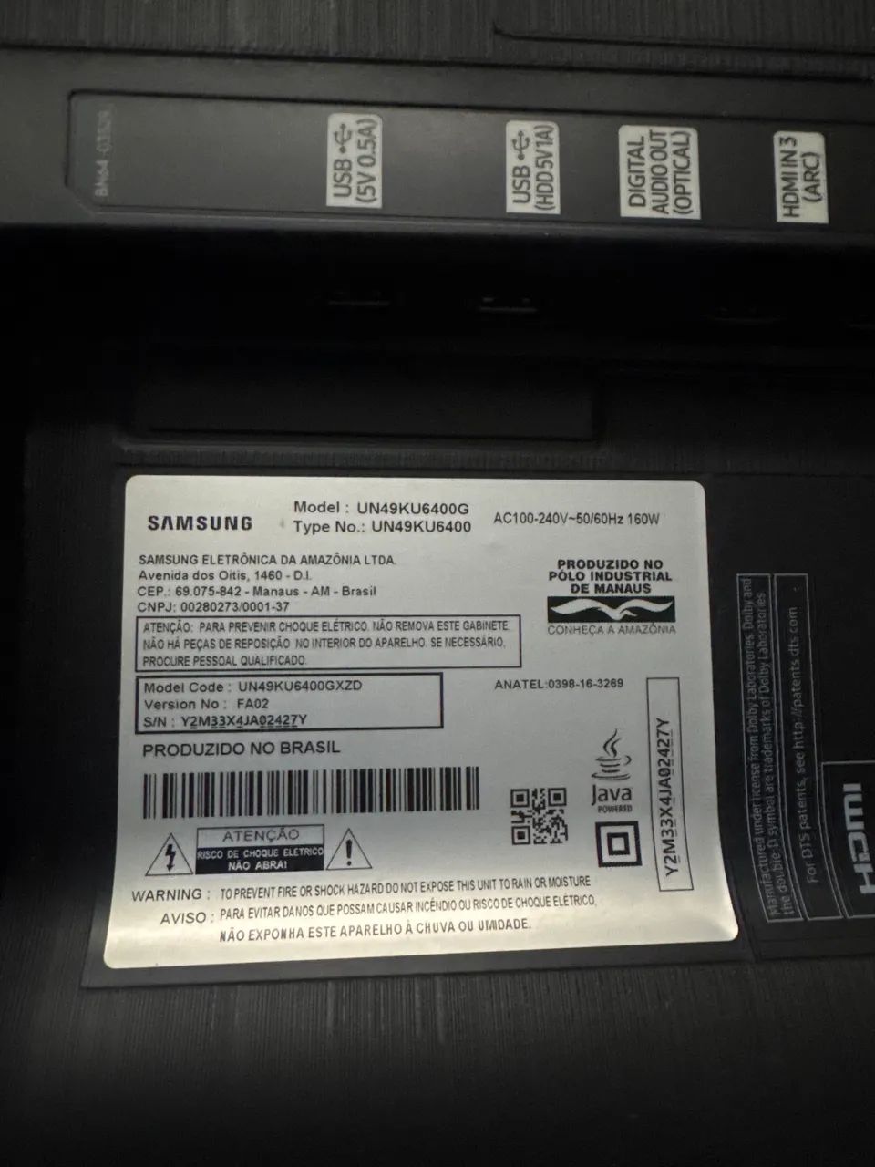 TV Smart 49 4K UHD Samsung -  peças 