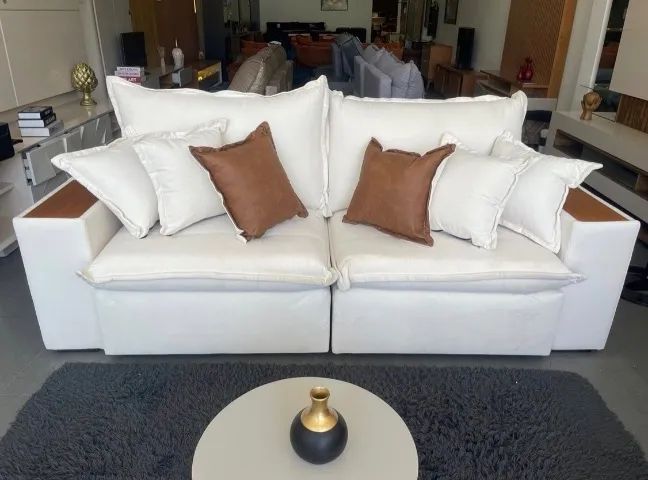 Sofá Cama Ravello 2,90 Linho Bege419420936549836800