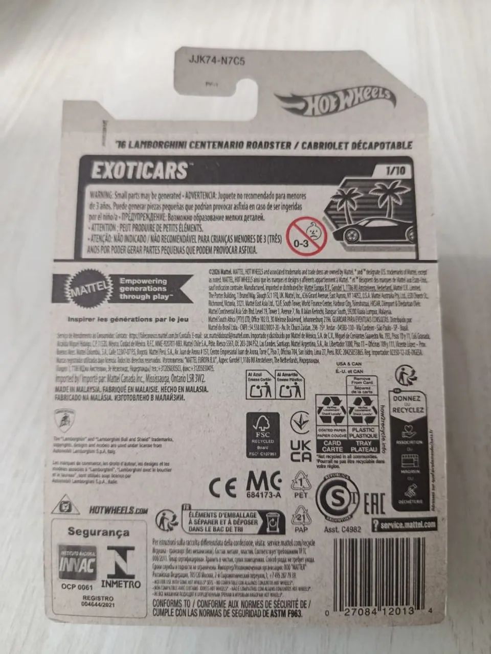 Hot Wheels '16 Lamborghini Centenário Roadster / Cabriolet décapotable - Foto 3