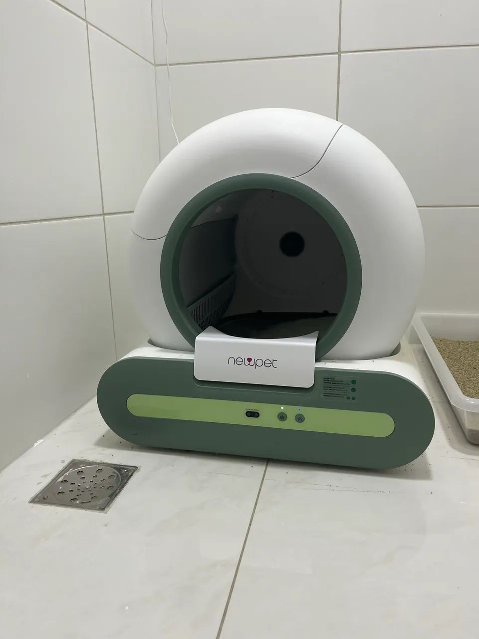 Caixa de areia auto limpante