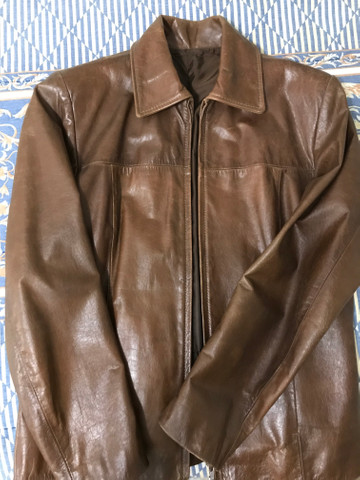 jaqueta de couro unissex