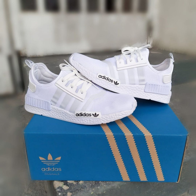 adidas nmd branco vermelho e azul