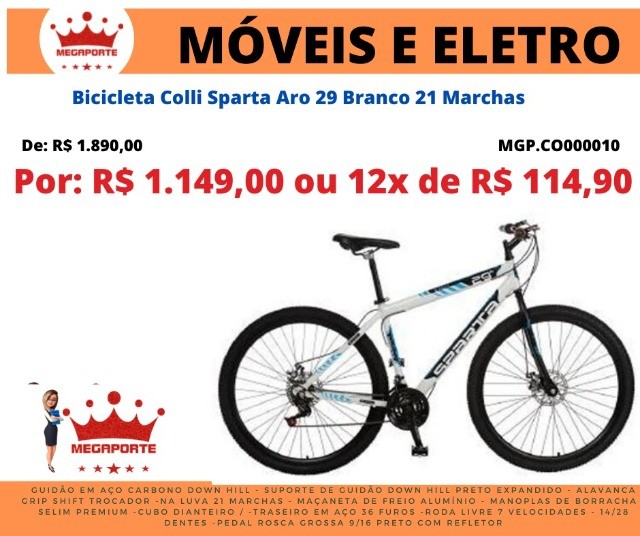 Bicicleta Colli Sparta Aro 29, 21 marchas e freio a disco: Nova! - Ciclismo  - Centro, Londrina 1008863288 | OLX