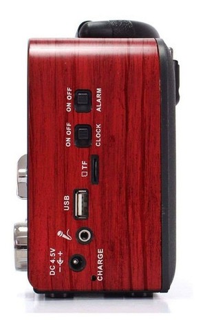 Rádio Retro Recarregável Bluetooth Fm Usb Antigo Grasep D-F9 ? - Foto 4