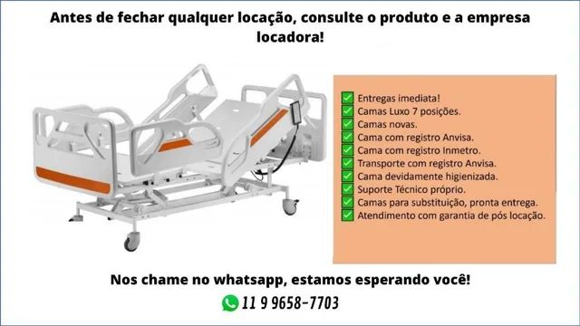 Cama Hospitalar Locação e Aluguel - Foto 4