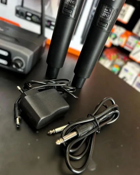 Microfone Duplo Profissional Sem Fio M-998W - Foto 3