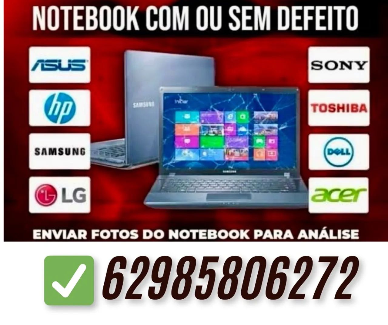 Notebook com Defeito