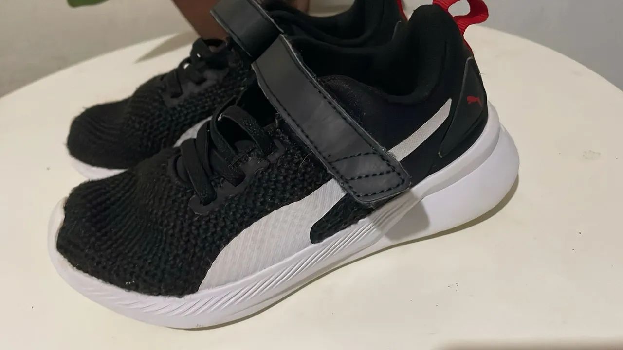 Tênis Puma Infantil - Preto 29 - Foto 2