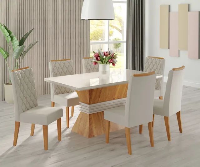 Mesa de Jantar 6 Lugares Dalila s64  - Foto 2