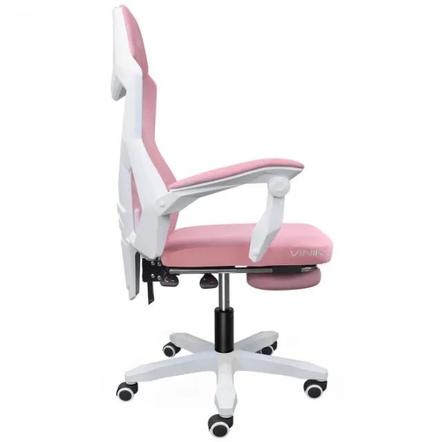 Cadeira Gamer Vinik Rocket Pink/White - WZetta - Foto 4
