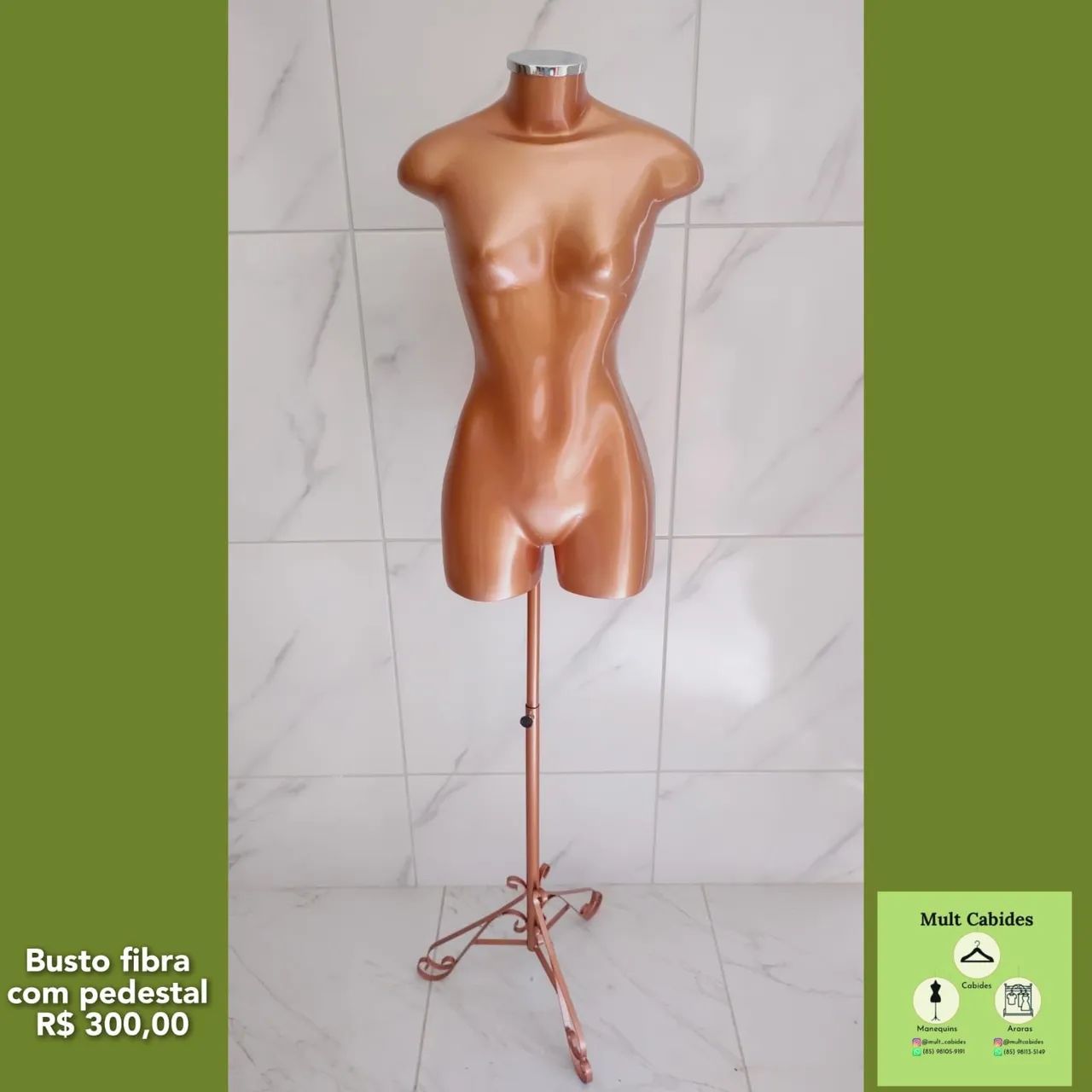 Manequim de fibra com pedestal 300 reais  - Foto 2
