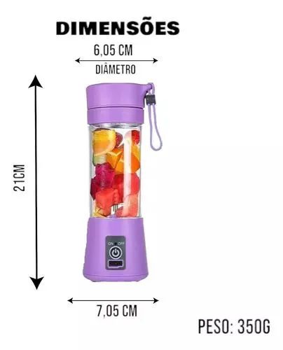 Mini Liquidificador Portátil Elétrico (ENTREGA GRATIS) - Foto 2