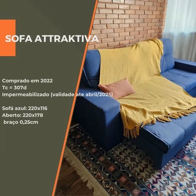 Sofa Attraktiva Impermeabilizado (USADO)