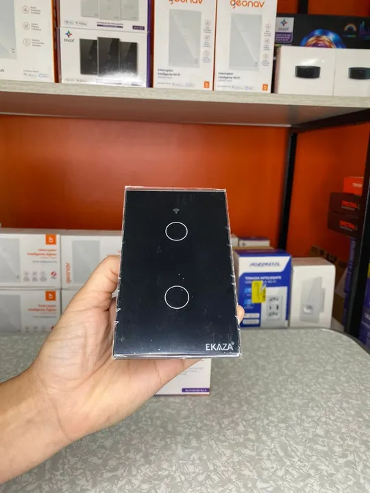Interruptor Wi-Fi-Ble-RF433 2 Botões 4x2 Inteligente, Controle pelo App, Pronta Entrega