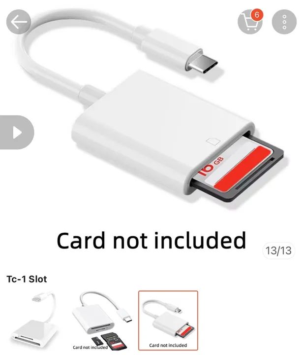Leitor de Cartões SD TIPO C, para iPhone e Android - Adaptador Tipo C - Foto 6