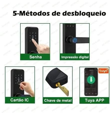 Fechadura Digital Eletronica Cartão Senha E Digital Smart