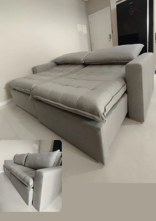 Essa maravilhosa opção de sofá sem caixaria ótimiza seu espaço com muito conforto  - Foto 2