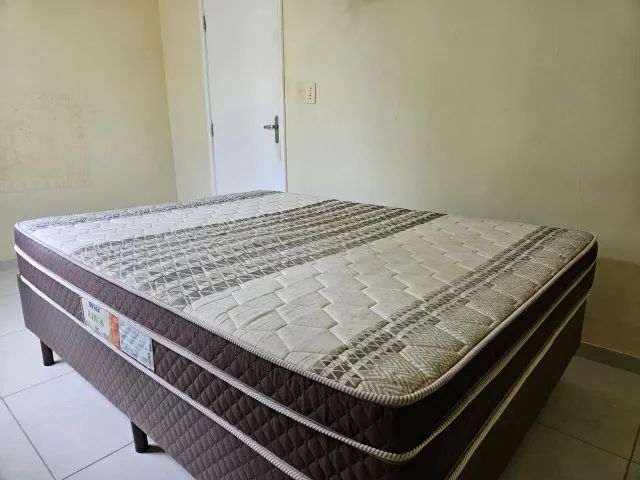 Cama Box de Casal Biflex Ilhéus com Molas Ensacadas 24cmx138mx188m - Marrom/