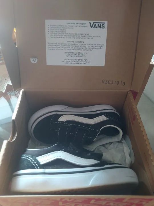 Tênis Vans old Skool,  Infantil Preto com Velcro - Tam 20 - Foto 4