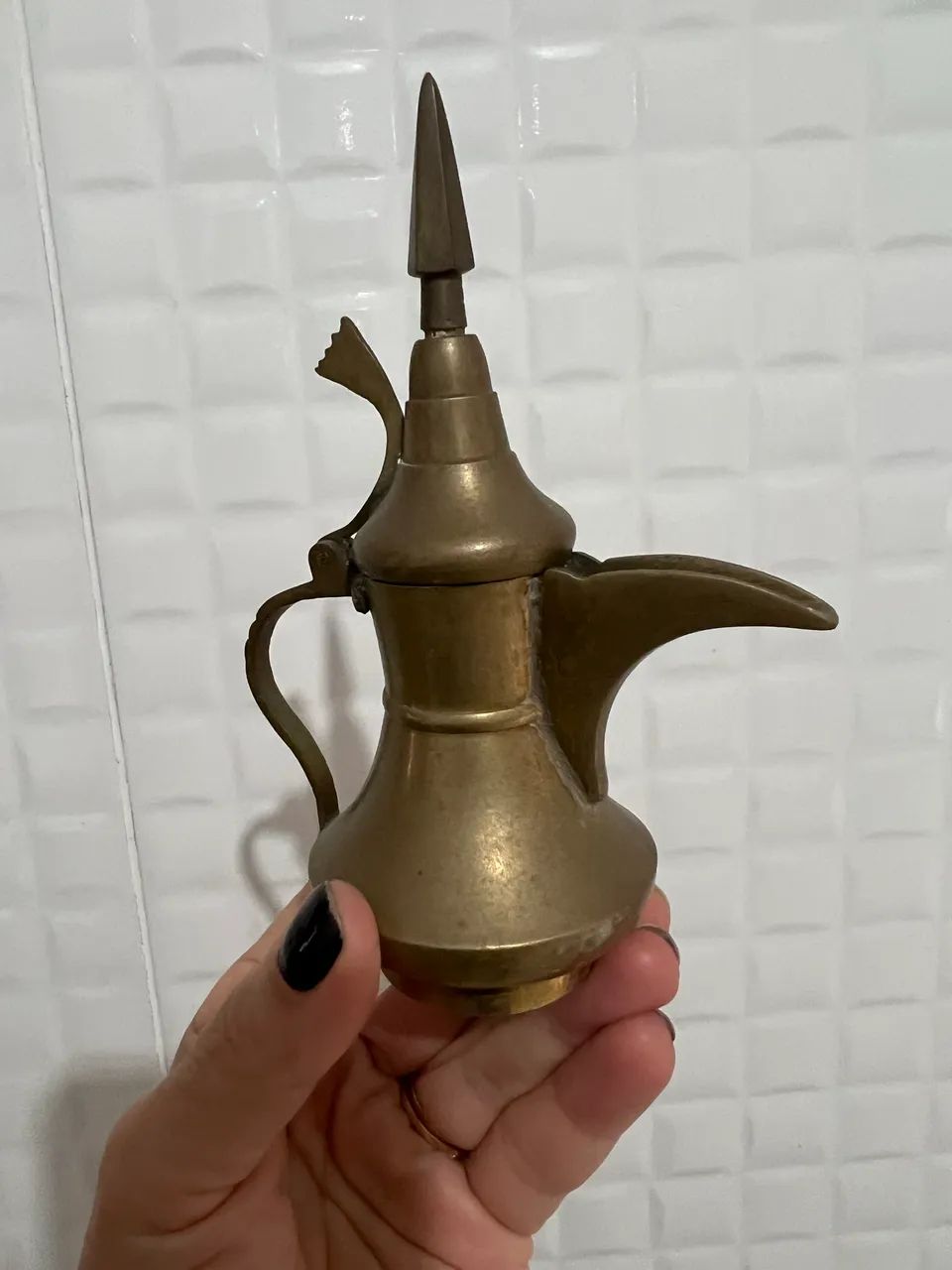 Bule turco de bronze (13,5cm) Em Perfeito Estado - À Retirar - Zona Sul - SP Capitsl