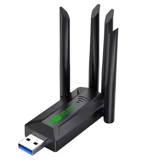 NOVO | Adaptador WiFi Placa de Rede Sem Fio 4 Antenas 1200Mb USB 3.0 - Fazemos Entrega