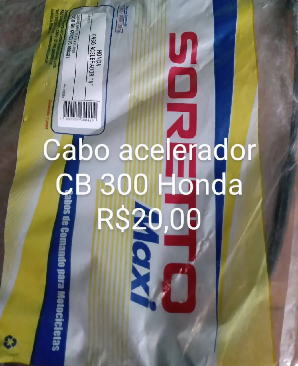 Cabo Acelerador CB 300 Honda
