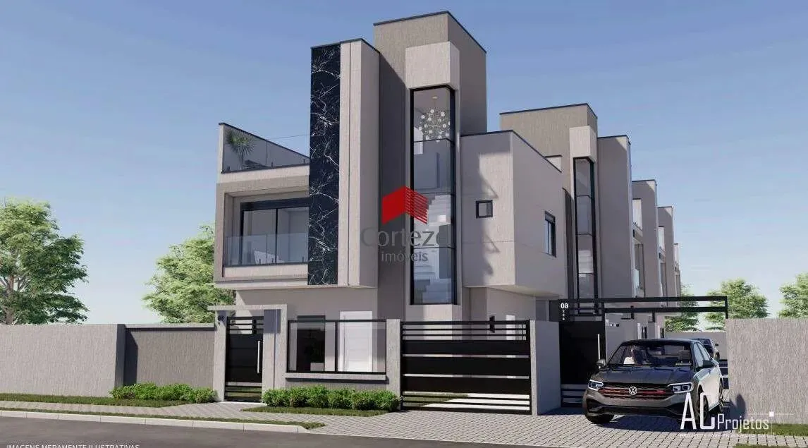 Sobrado em condomínio com 127,73m² 3 quartos, à venda, no bairro Capão Raso em Curitiba