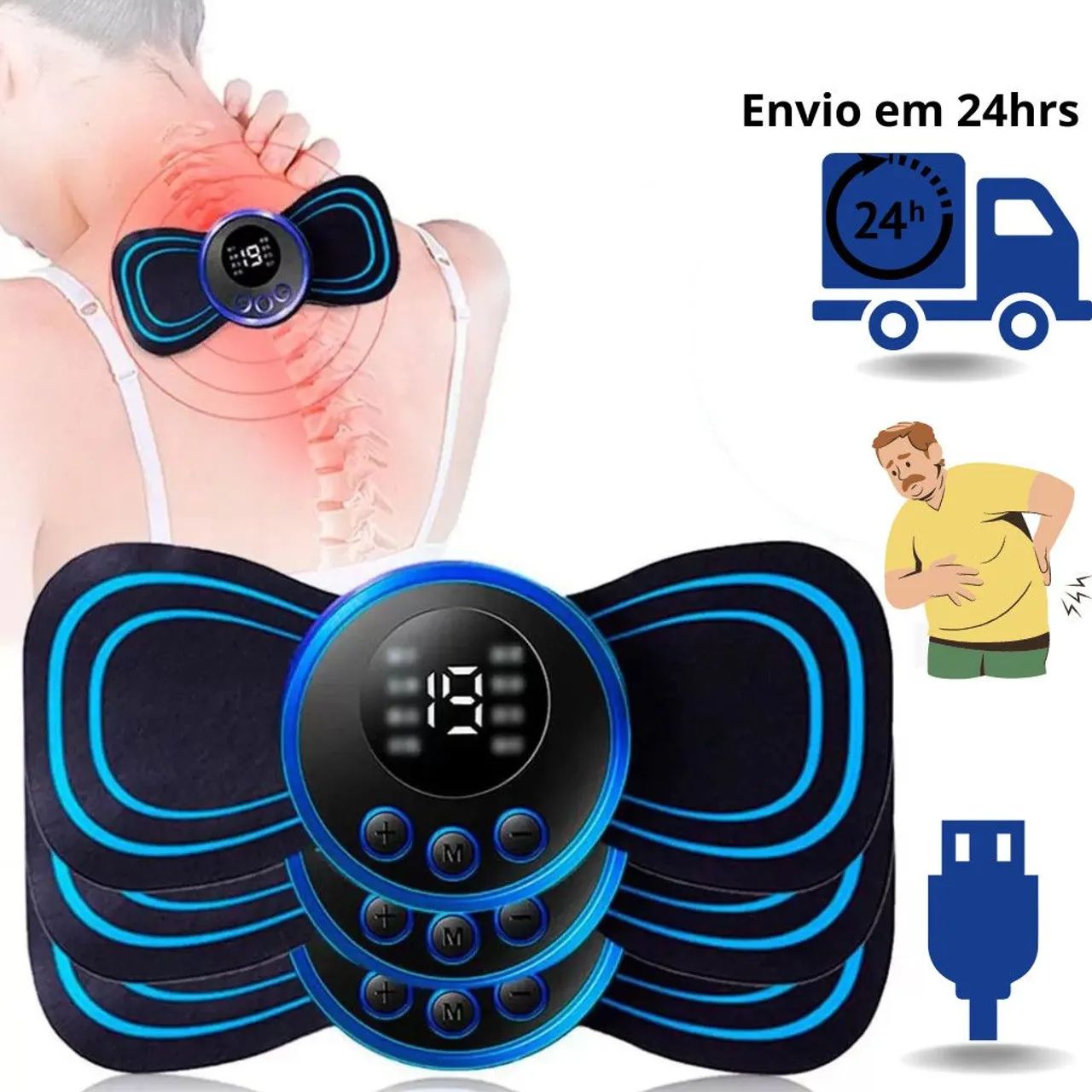 Massageador Muscular Elétrico para Dor nas Costas, Ombros, Pernas e Mais - Foto 4