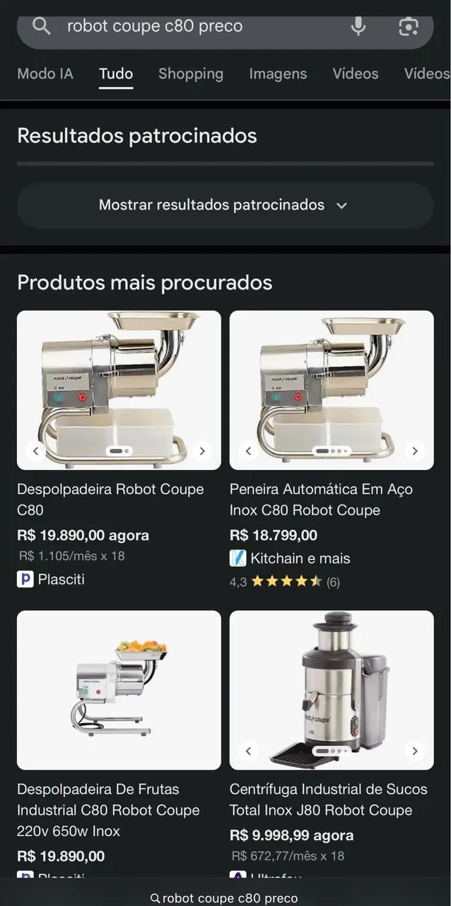 Despolpadeira / processador / peneira Robot Coupe C80.  - Foto 4