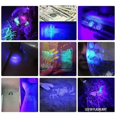 Lanterna Profissional com Luz Negra UV Ultra Violeta Bateria Recarregável - Foto 5