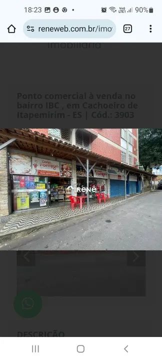 Ponto comercial à venda no bairro IBC , em Cachoeiro de Itapemirim - ES
