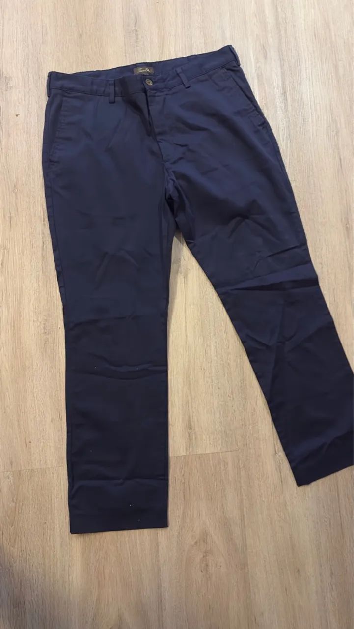Calça social importada TASSO ELBA  azul marinho