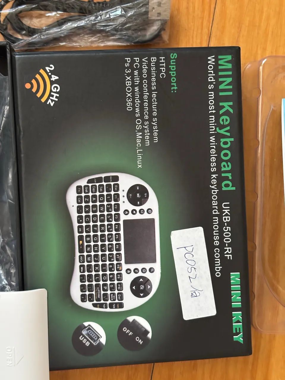 Mini Keyboard sem fio RF de bateria sem uso - Foto 5