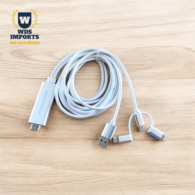Cabo Hdmi 3 em 1 para Espelhamento Celular - Foto 4