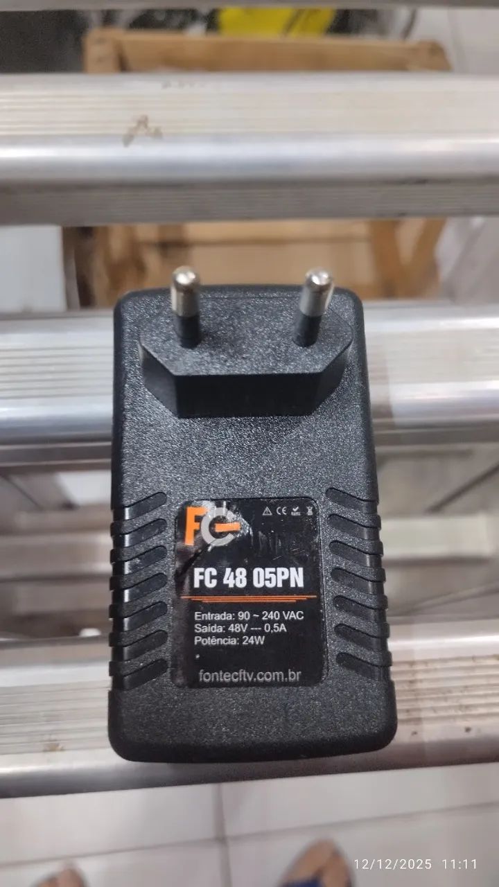 Fonte PoE 48V 0.5A (24W) Passiva - Para Rádios/Antenas - NOVA - Foto 3