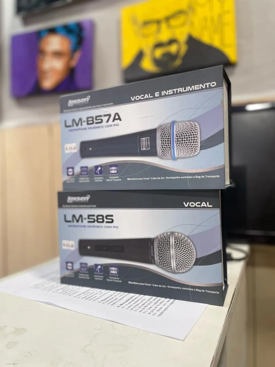 Microfones para Vocal e Instrumento - LM-B57A e LM-585