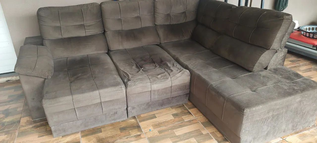 Sofá retrátil e reclinável usado - Foto 5