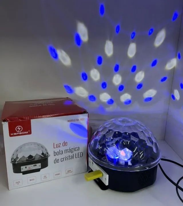 Jogo de Luz Globo de Festa Bola Maluca Led Sensor