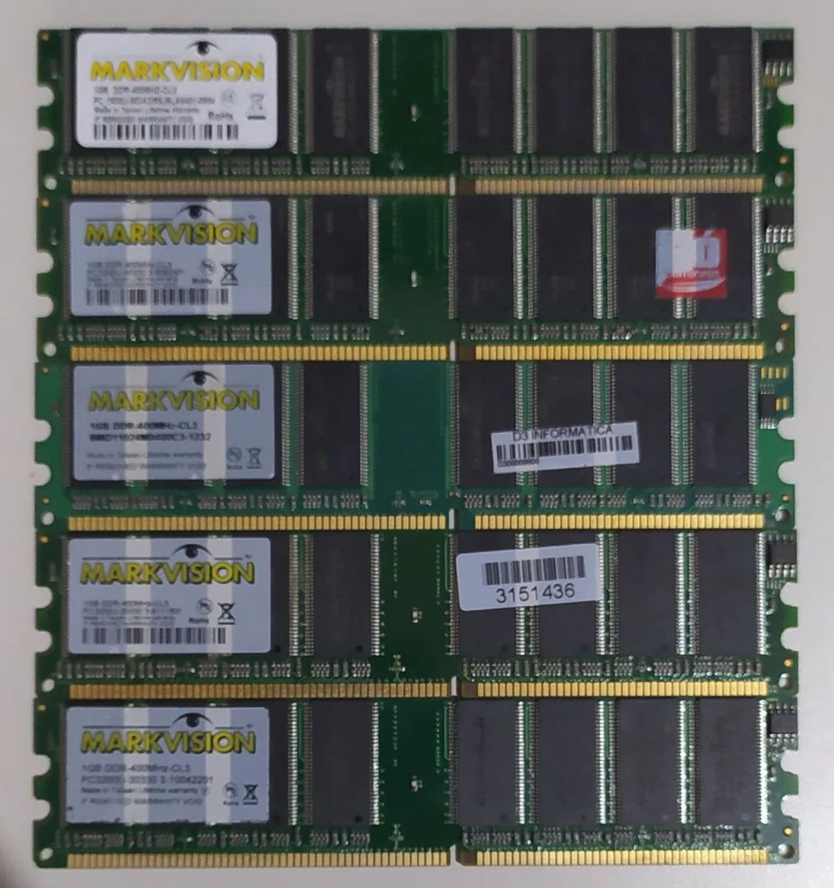 Memória RAM 1GB DDR 400MHz Markvision - Foto 2