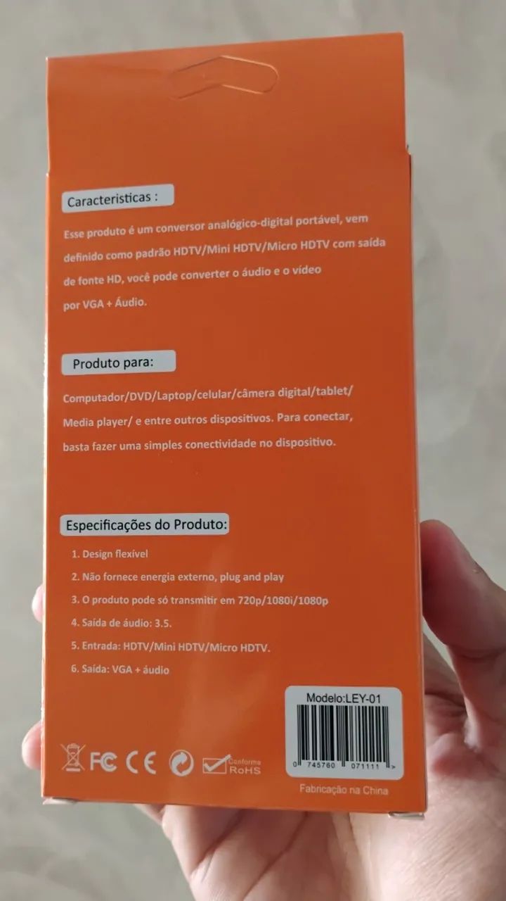Cabo Conversor Adaptador HDMI para VGA + Cabo P2 - LEHMOX - Novo - Foto 3