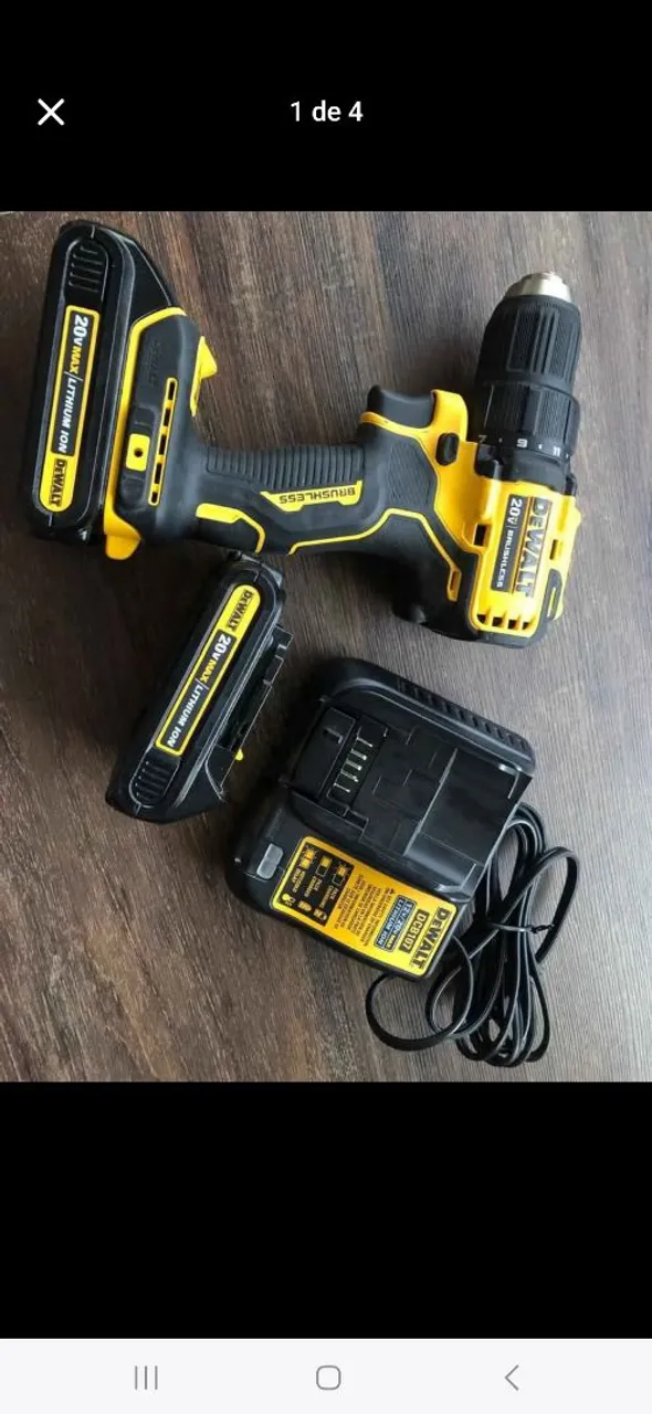 Furadeira/Parafusadeira Dewalt 20V Brushless com Bateria e Carregador