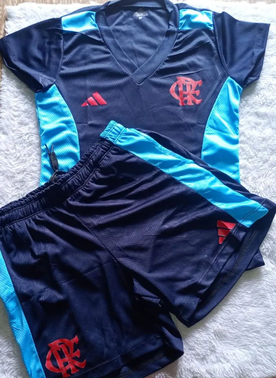 Conjunto de Futebol Adidas Flamengo feminino- Uniforme Oficial