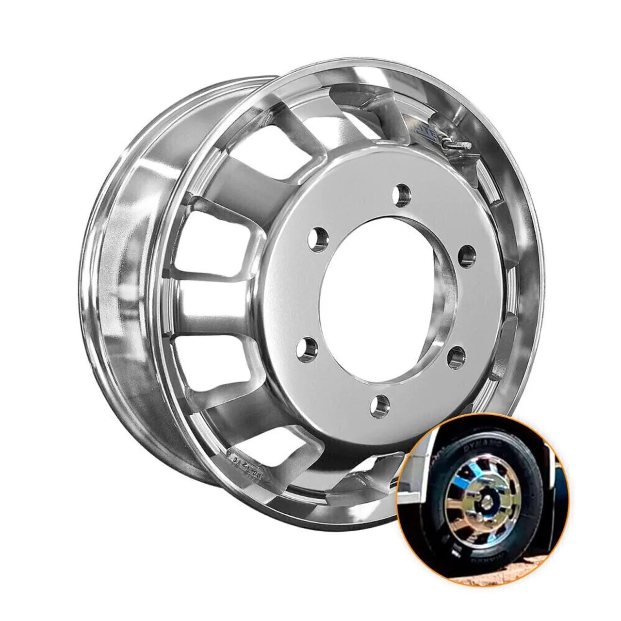 Roda de Alumínio Caminhão 3/4 Speedline 17,5 x 6 (6 furos) - Italspeed - Foto 2