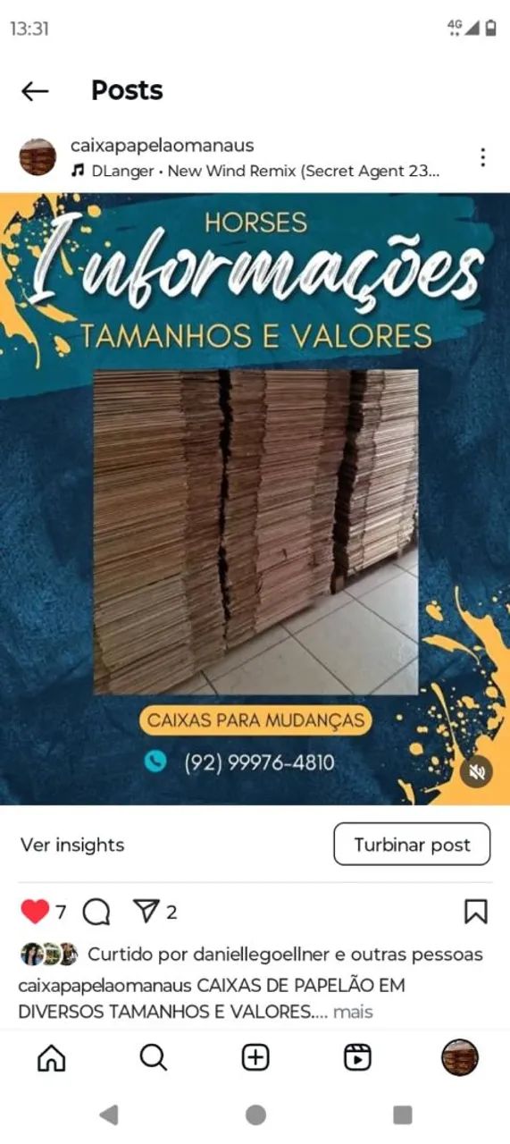 CAIXAS PARA MUDANÇA 
