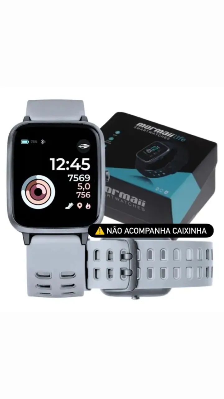 Smartwatch Mormaii Life AL-8C - original, com carregador