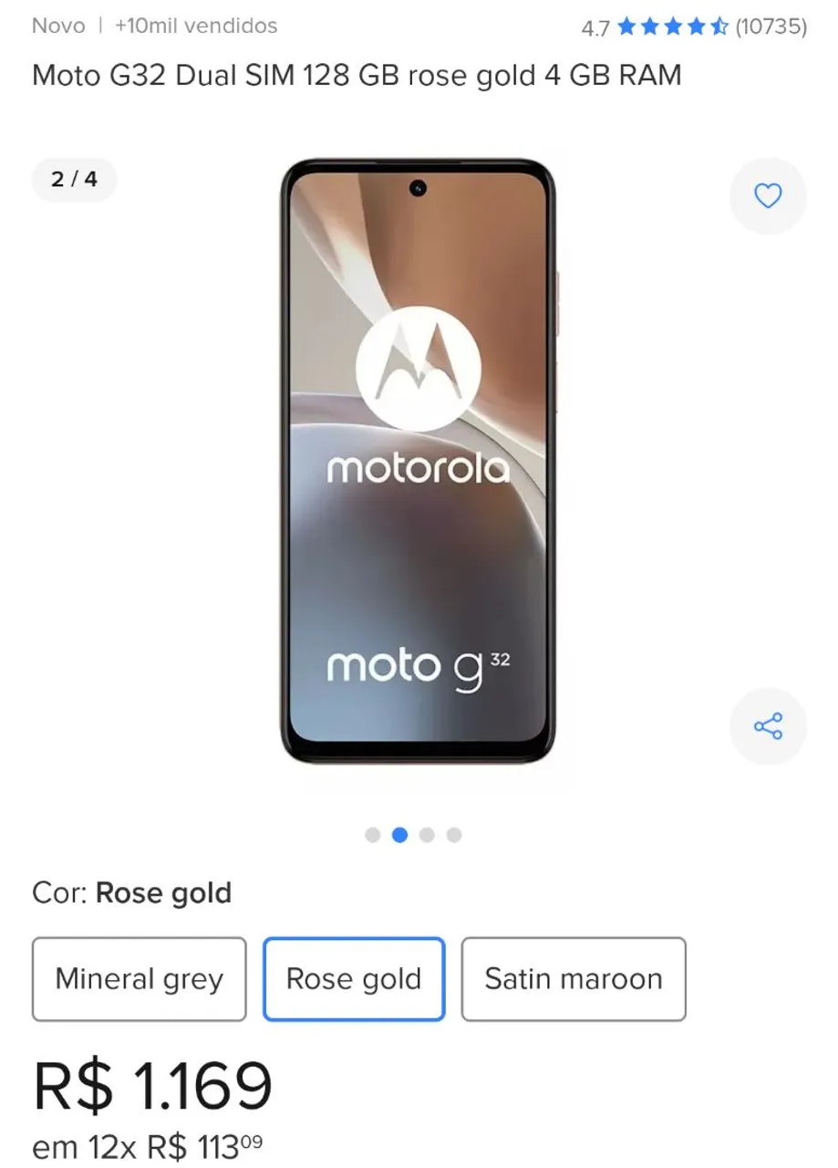 Moto G32 novo