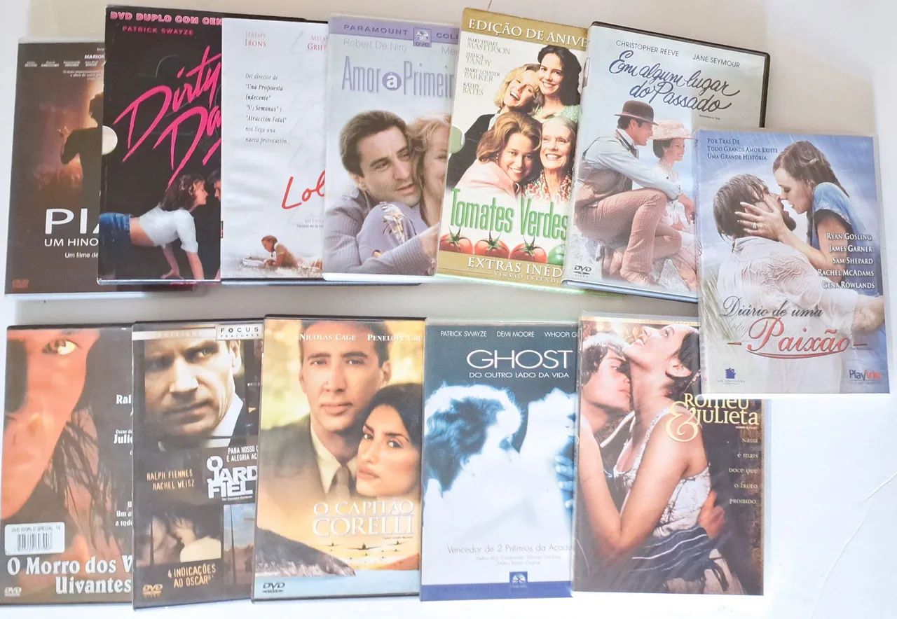 Coleção de 12 DVDs - Filmes Variados romântico internacional