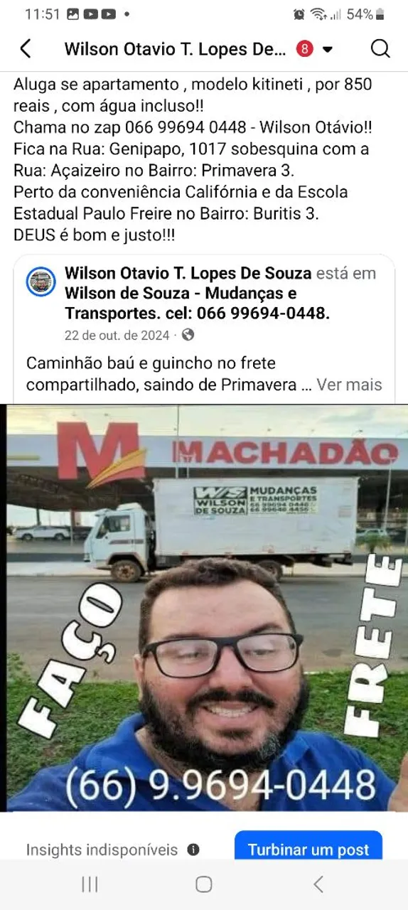 Mudança , guincho e frete! Cel: * zap!!
