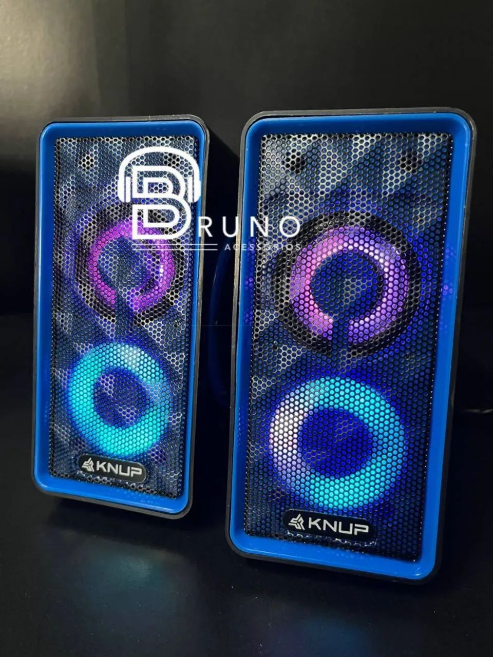 Caixa de Som para Computador com LED RGB - 2.1 Canais - Foto 2